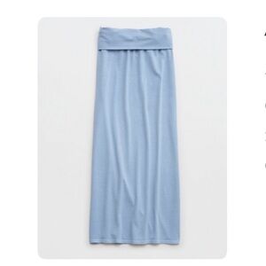 aerie Maxi Skirt in Light Blue